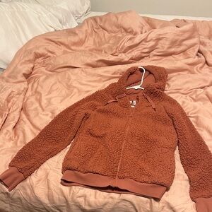 Zella Cozy Rusty pink Sherpa Hoodie